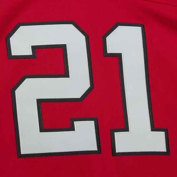 Deion sanders atlanta falcons mitchell ness player name number hoodie legacy jersey Red XL