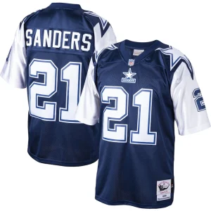 Deion sanders dallas cowboys 1995 mitchell ness authentic throwback retired player jersey Navy