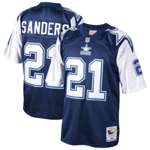 Deion sanders dallas cowboys mitchell ness 1995 authentic jersey Navy