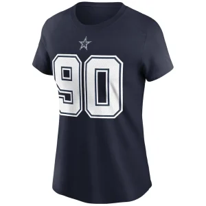 Demarcus lawrence dallas cowboys nike womens name number t shirt Navy S