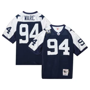Demarcus ware dallas cowboys mitchell ness 2011 authentic throwback retired player jersey Navy