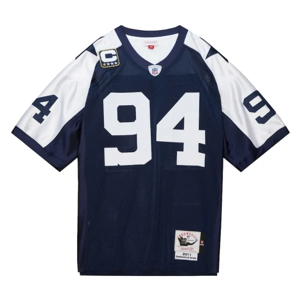 Demarcus ware dallas cowboys mitchell ness 2011 authentic throwback retired player jersey Navy 40