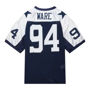 Demarcus ware dallas cowboys mitchell ness 2011 authentic throwback retired player jersey Navy 44