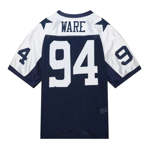 Demarcus ware dallas cowboys mitchell ness 2011 authentic throwback retired player jersey Navy 44