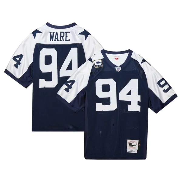 Demarcus ware dallas cowboys mitchell ness 2011 authentic throwback retired player jersey Navy
