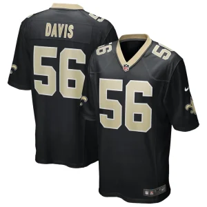 Demario davis new orleans saints nike game jersey Black