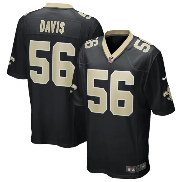 Demario davis new orleans saints nike game jersey Black