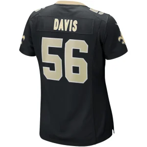 Demario davis new orleans saints nike womens game jersey Black L