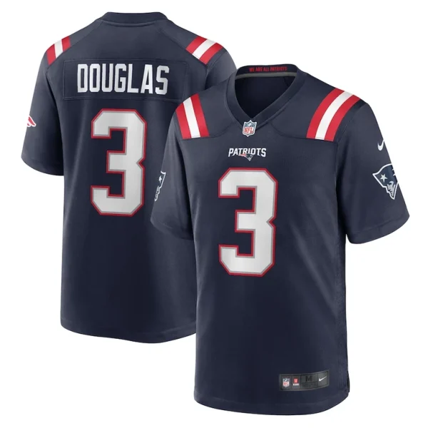 Demario douglas new england patriots nike game jersey Navy