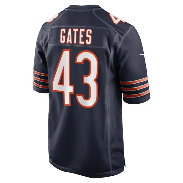 Demarquis gates chicago bears nike game player jersey Navy L