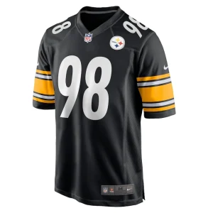 Demarvin leal pittsburgh steelers nike game player jersey Black M
