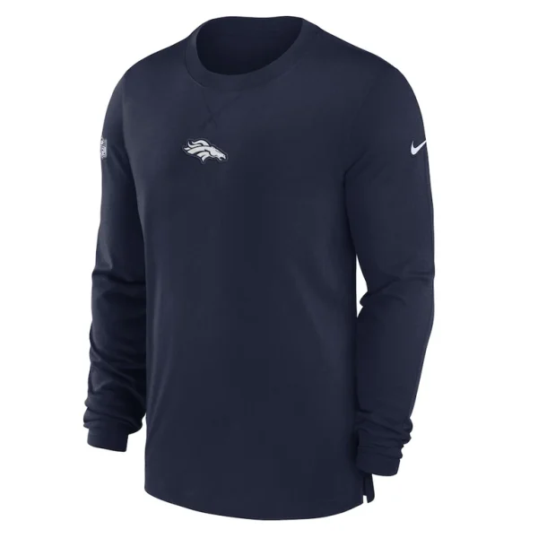 Denver broncos nike 2023 sideline performance long sleeve t shirt Navy M