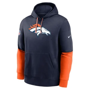 Denver broncos nike 2024 sideline club pullover hoodie Navy M