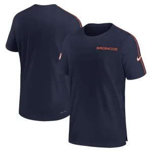 Denver broncos nike 2024 sideline coach uv performance t shirt Navy