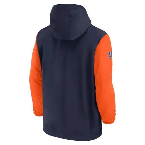 Denver broncos nike 202425 sideline pre game player 12 zip hoodie jacket Navyorange L