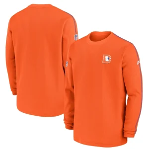 Denver broncos nike alternate logo coach long sleeve top Orange