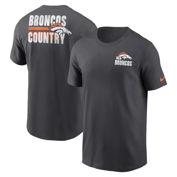 Denver broncos nike blitz essential t shirt anthracite Multi