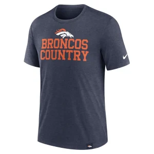 Denver broncos nike blitz tri blend t shirt Heather navy M