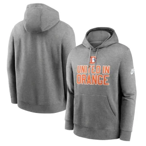 Denver broncos nike club logo pullover hoodie Heather gray