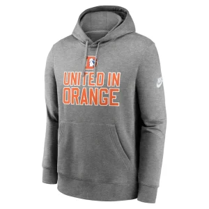 Denver broncos nike club logo pullover hoodie Heather gray M