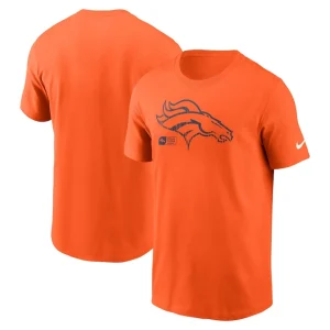 Denver broncos nike faded essential t shirt Orange