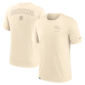 Denver broncos nike glory tri blend t shirt Cream
