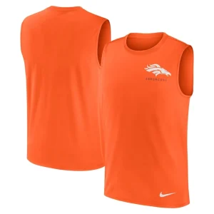 Denver broncos nike large logo peformance muscle tank top Orange