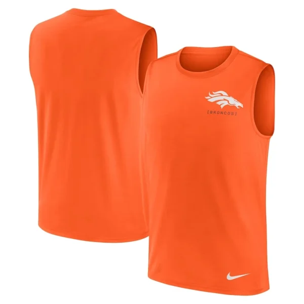Denver broncos nike large logo peformance muscle tank top Orange