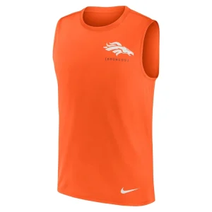Denver broncos nike large logo peformance muscle tank top Orange M