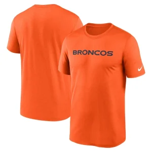 Denver broncos nike legend wordmark performance t shirt Orange