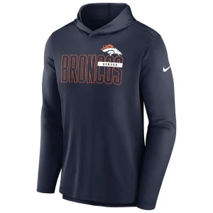 Denver broncos nike lightweight performance hooded long sleeve t shirt Navy M