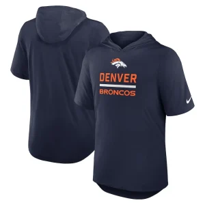 Denver broncos nike lockup tri blend performance hoodie t shirt Navy