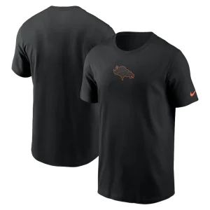 Denver broncos nike logo color pop t shirt Black