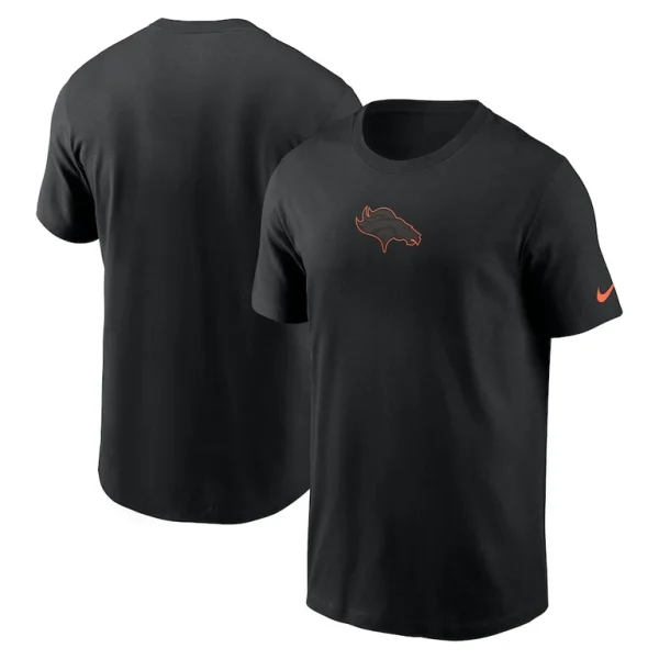 Denver broncos nike logo color pop t shirt Black