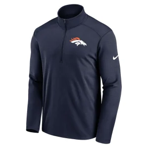 Denver broncos nike logo pacer performance half zip jacket Navy M