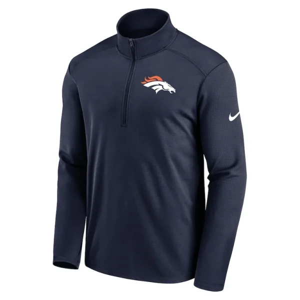 Denver broncos nike logo pacer performance half zip jacket Navy M