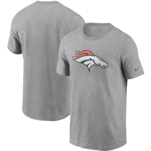 Denver broncos nike primary logo t shirt Heathered gray