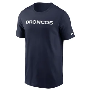 Denver broncos nike primetime wordmark essential t shirt Navy M