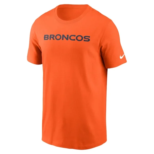 Denver broncos nike primetime wordmark essential t shirt Orange M