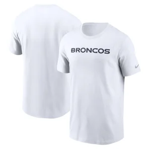 Denver broncos nike primetime wordmark essential t shirt White