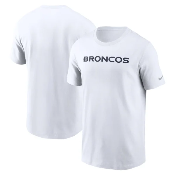 Denver broncos nike primetime wordmark essential t shirt White