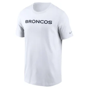 Denver broncos nike primetime wordmark essential t shirt White M