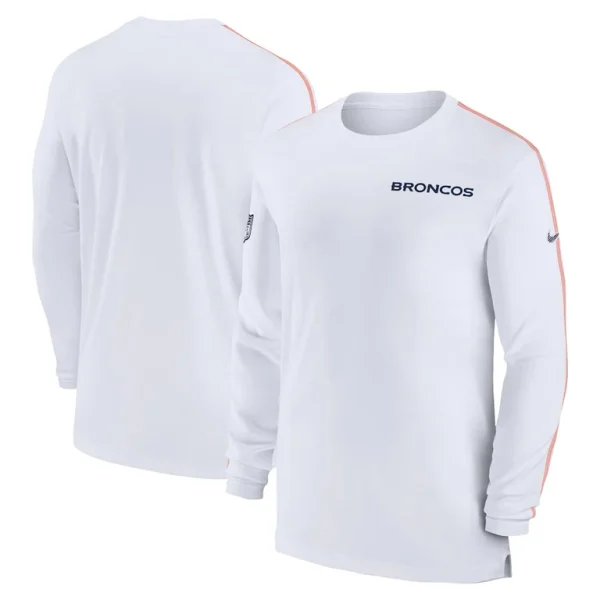 Denver broncos nike sideline coach uv performance long sleeve t shirt White