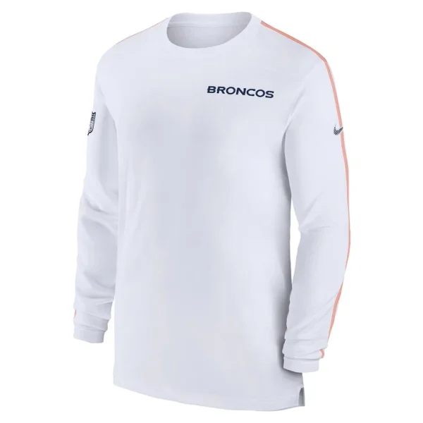 Denver broncos nike sideline coach uv performance long sleeve t shirt White M