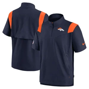 Denver broncos nike sideline coaches chevron lockup pullover top Navy
