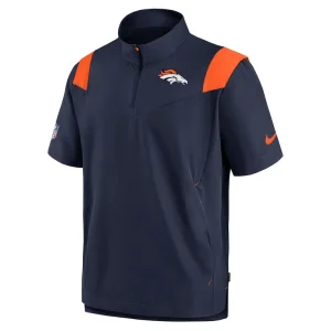 Denver broncos nike sideline coaches chevron lockup pullover top Navy M