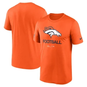 Denver broncos nike sideline infograph performance t shirt Orange