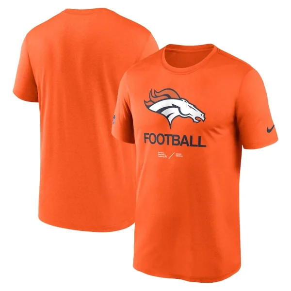 Denver broncos nike sideline infograph performance t shirt Orange