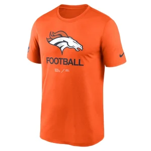 Denver broncos nike sideline infograph performance t shirt Orange S