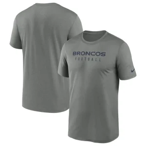 Denver broncos nike sideline legend performance t shirt Heather gray